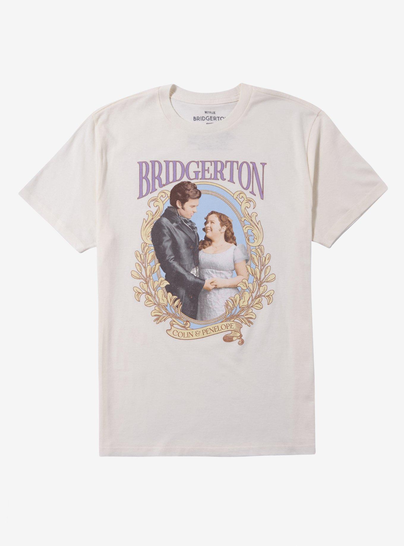 Bridgerton Penelope & Colin Boyfriend Fit Girls T-Shirt, MULTI, hi-res