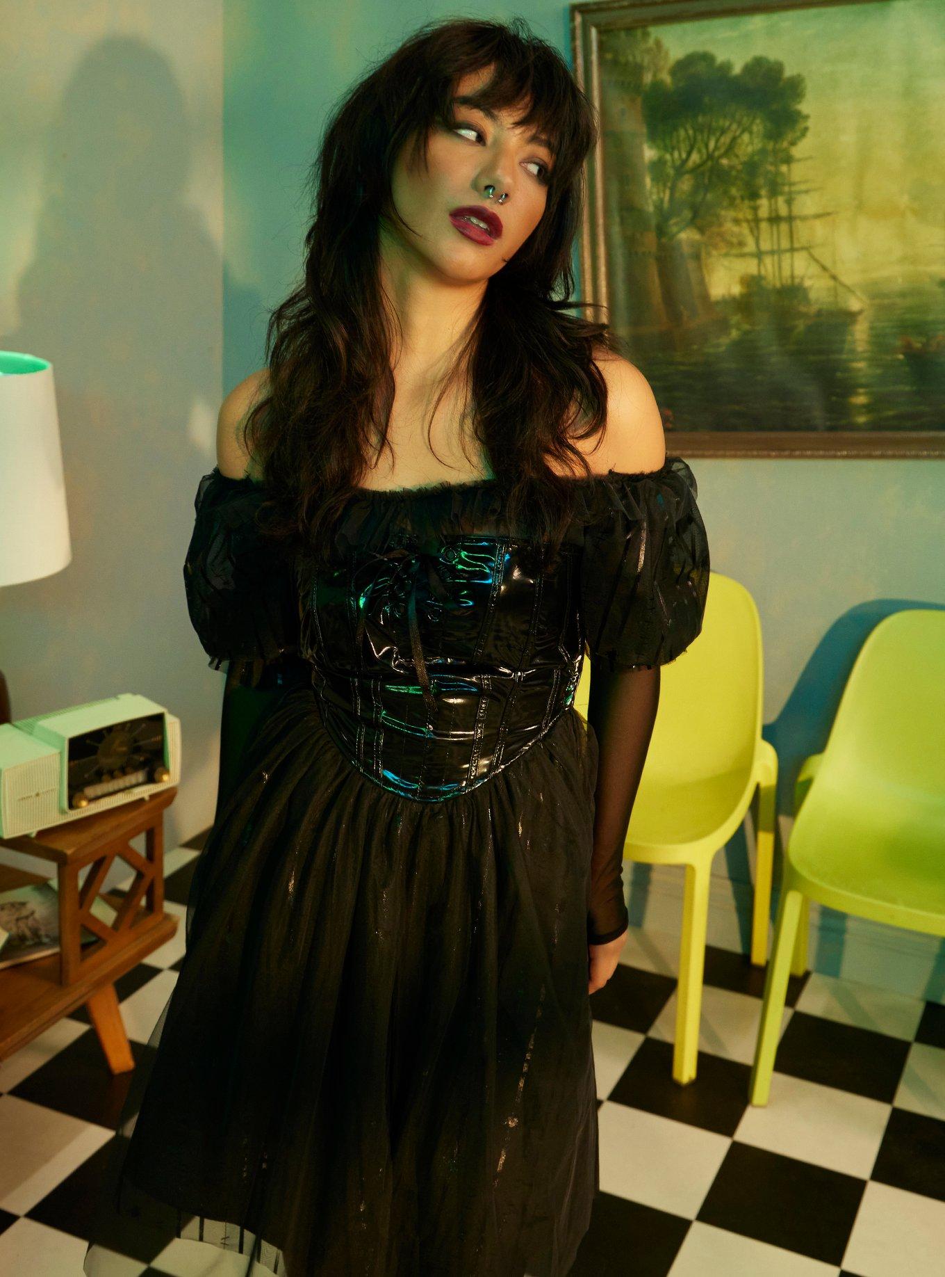 Beetlejuice Beetlejuice Delores Lace-Up Dress Hot Topic