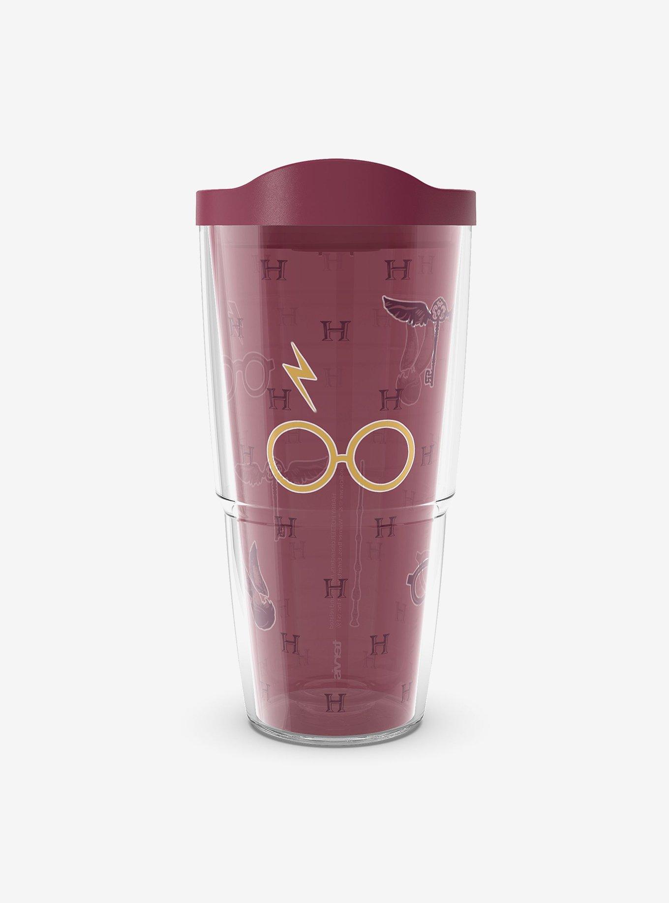 Harry Potter Maroon Gold Glasses 24oz Tumbler, , hi-res