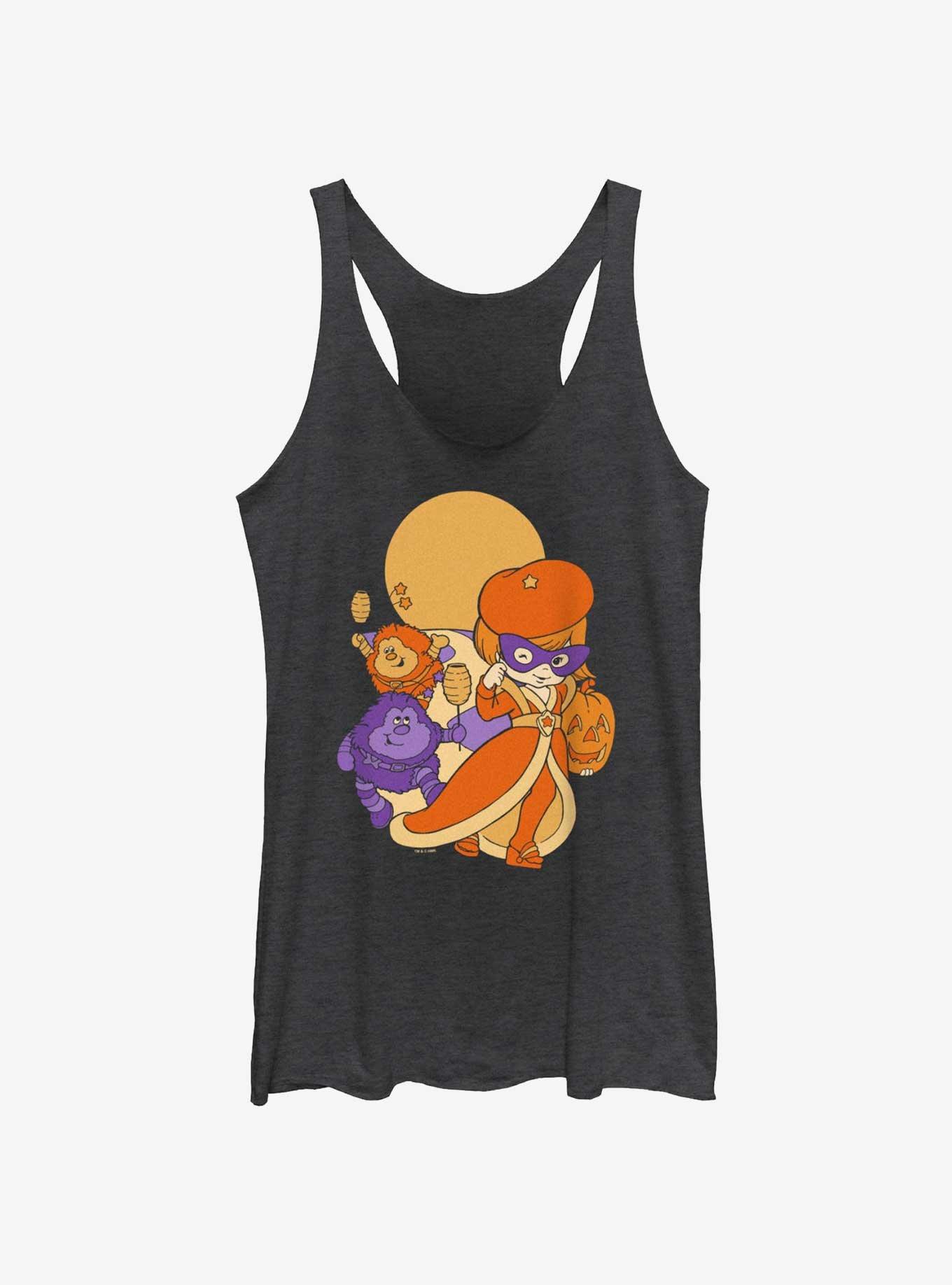 Rainbow Brite Lala Orange Halloween Girls Tank, BLK HTR, hi-res