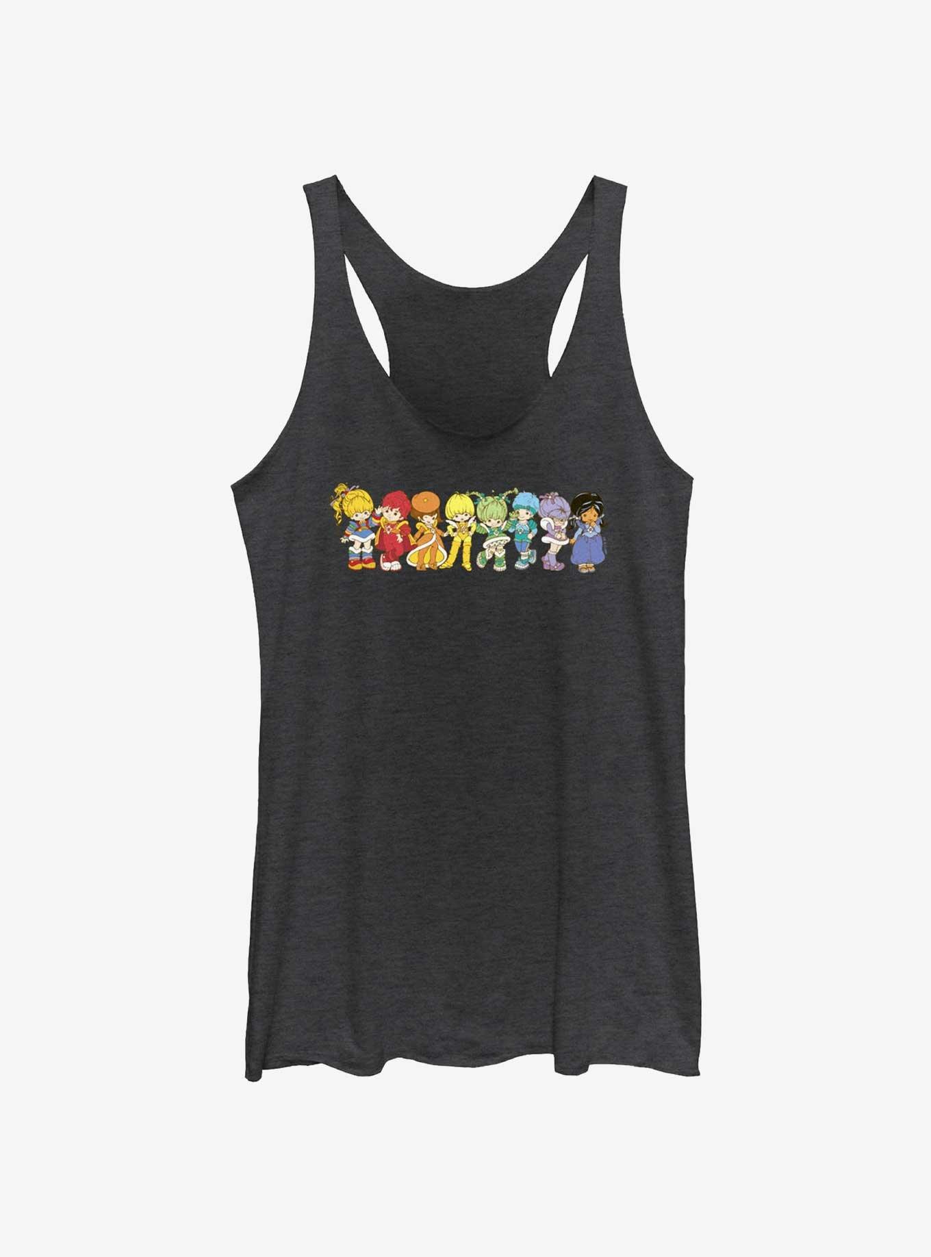 Rainbow Brite Line Up Girls Tank, BLK HTR, hi-res