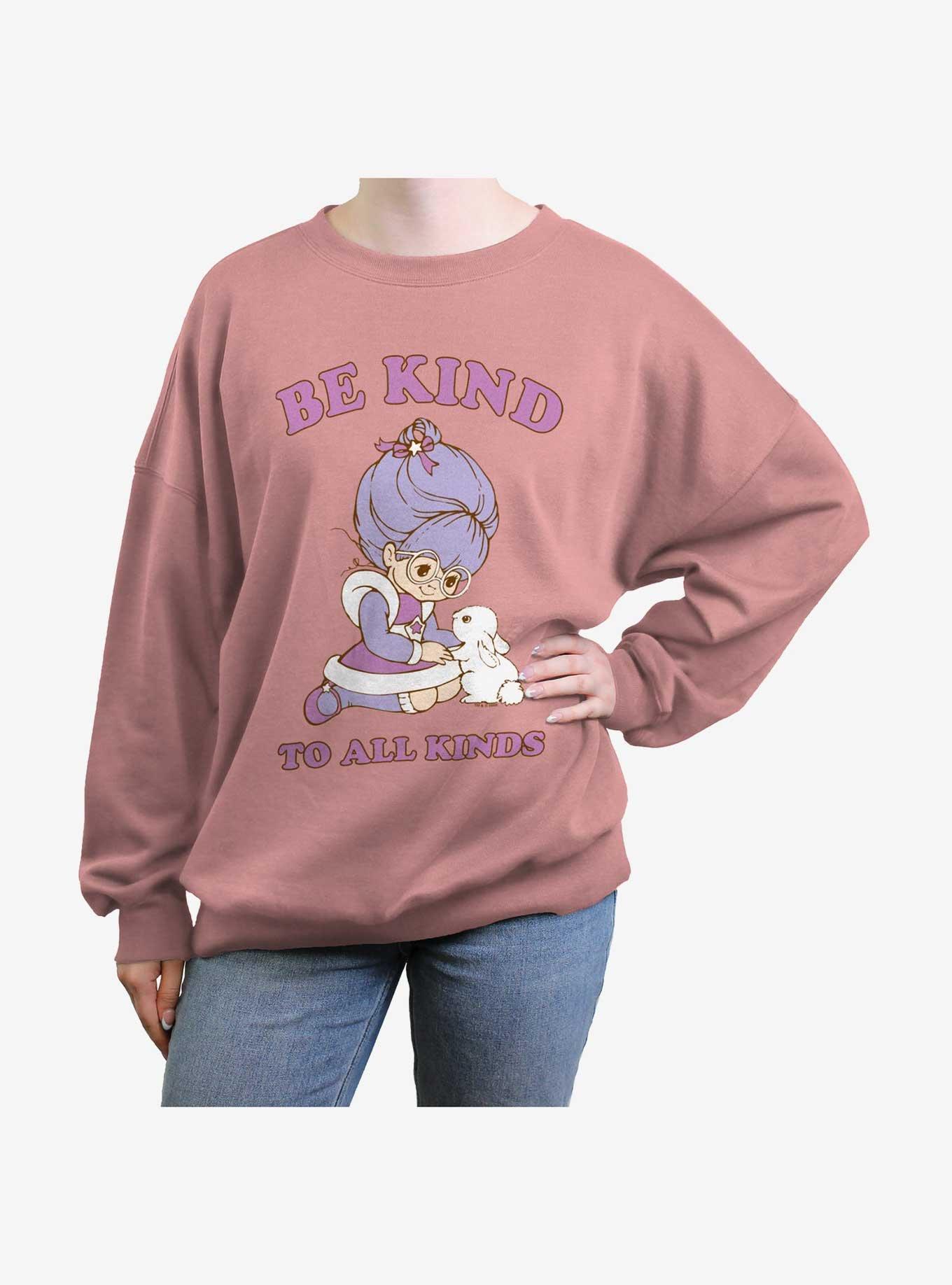 Rainbow Brite Kind To All Girls Oversized Sweatshirt, DESERTPNK, hi-res