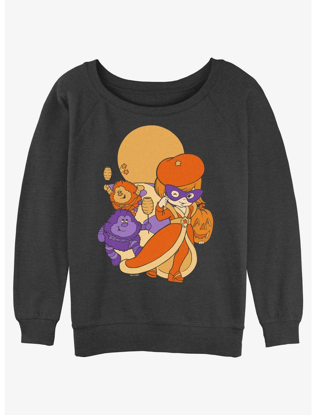 Rainbow Brite Lala Orange Halloween Womens Slouchy Sweatshirt, CHAR HTR, hi-res