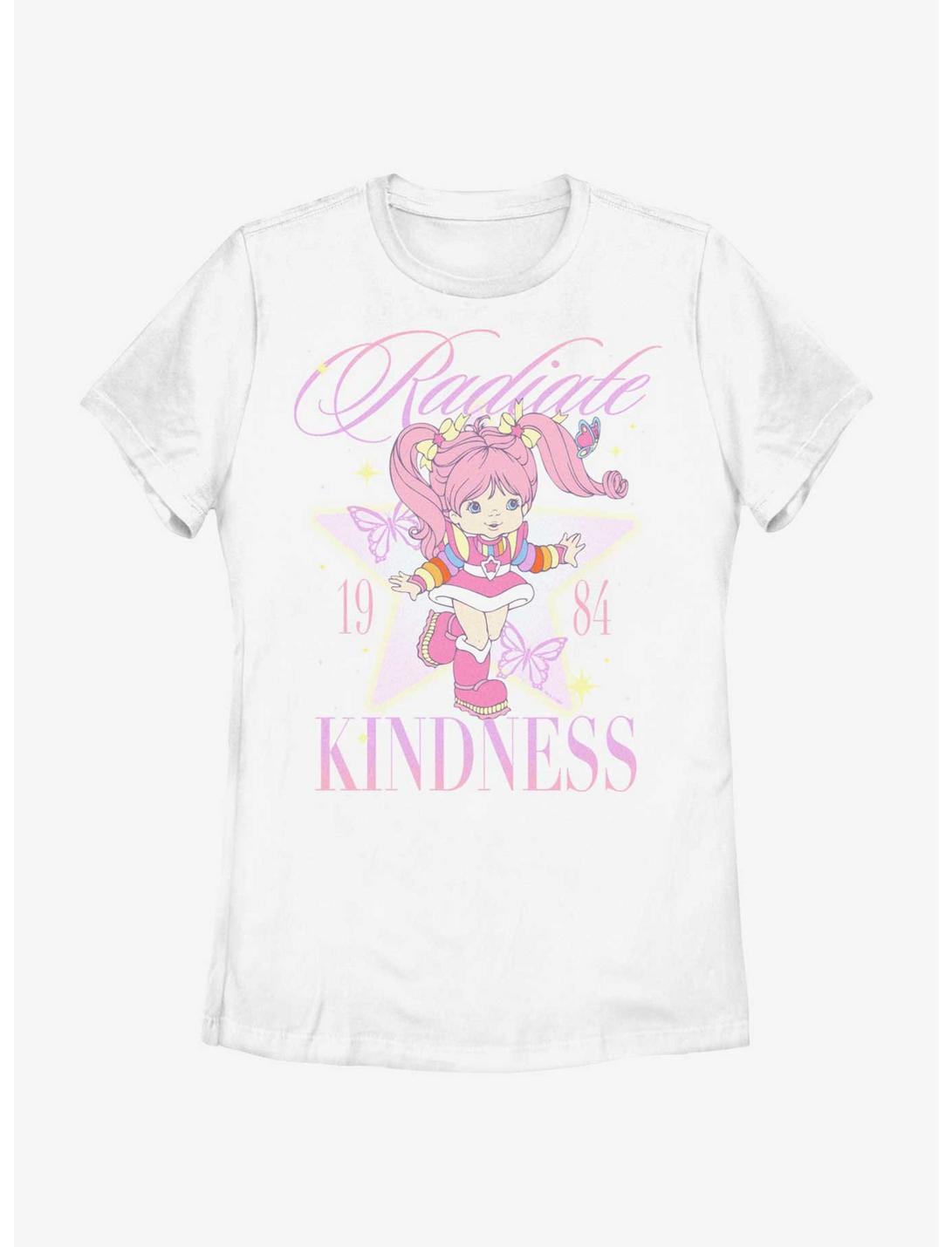 Rainbow Brite Tickled Pink Radiate Kindness Womens T-Shirt, WHITE, hi-res