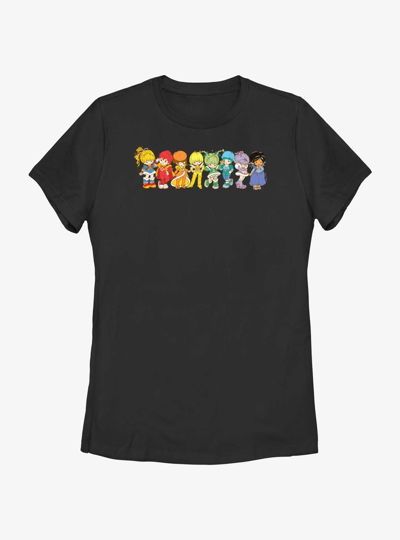 Rainbow Brite Line Up Womens T-Shirt, BLACK, hi-res