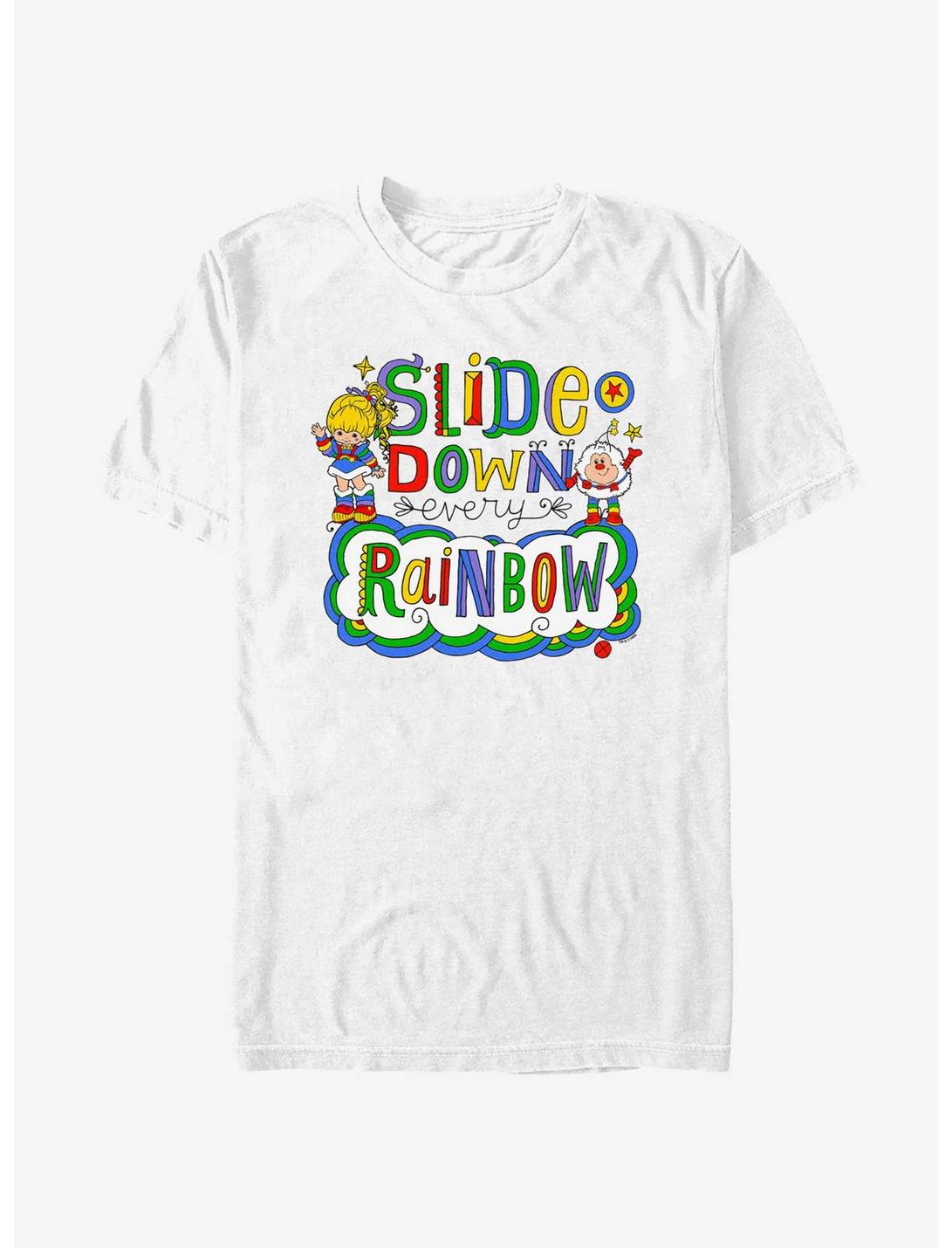 Rainbow Brite Slide Down Every Rainbow T-Shirt, WHITE, hi-res