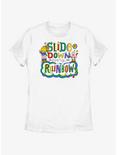 Rainbow Brite Slide Down Every Rainbow Womens T-Shirt, WHITE, hi-res