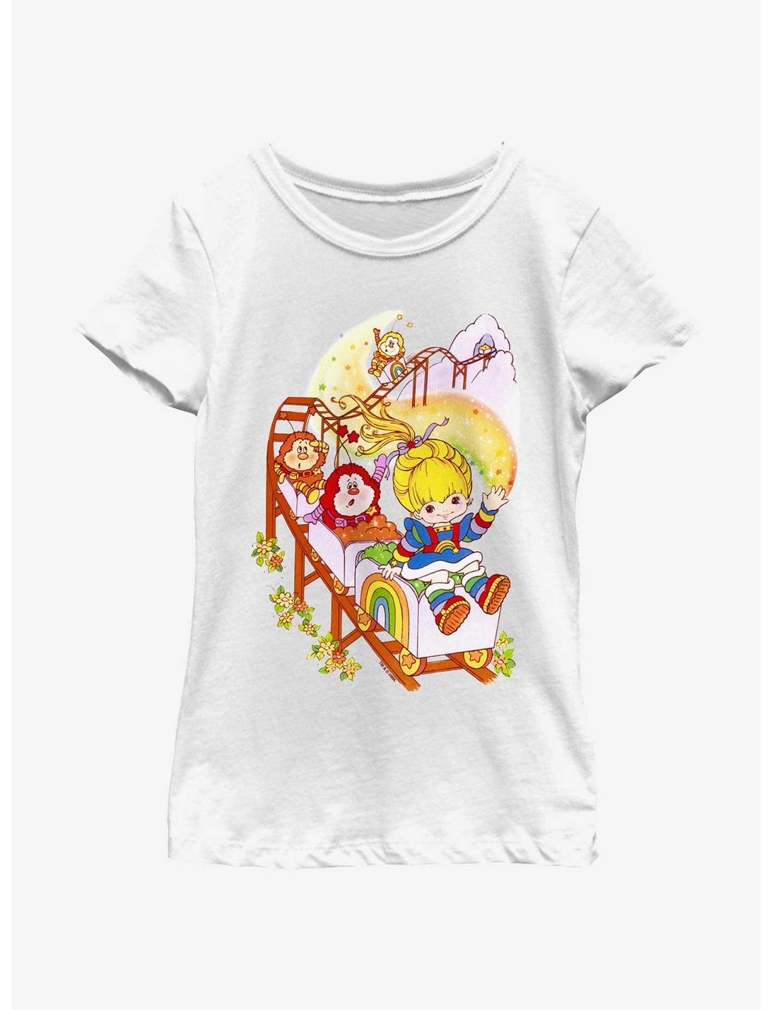 Rainbow Brite Rainbow Coaster Youth Girls T-Shirt, WHITE, hi-res