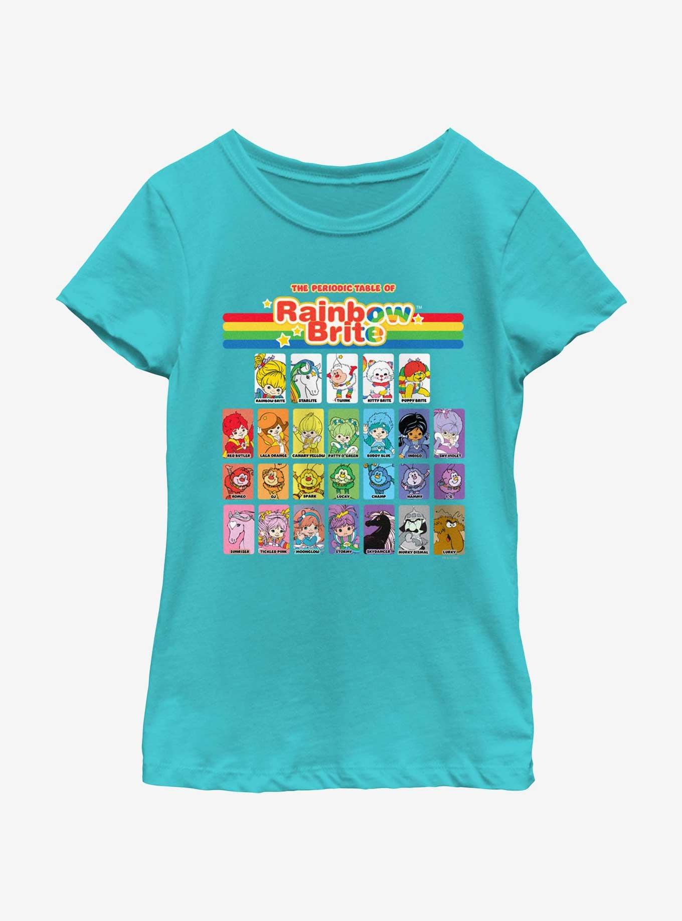 Rainbow Brite Table Of Color Youth Girls T-Shirt, TAHI BLUE, hi-res