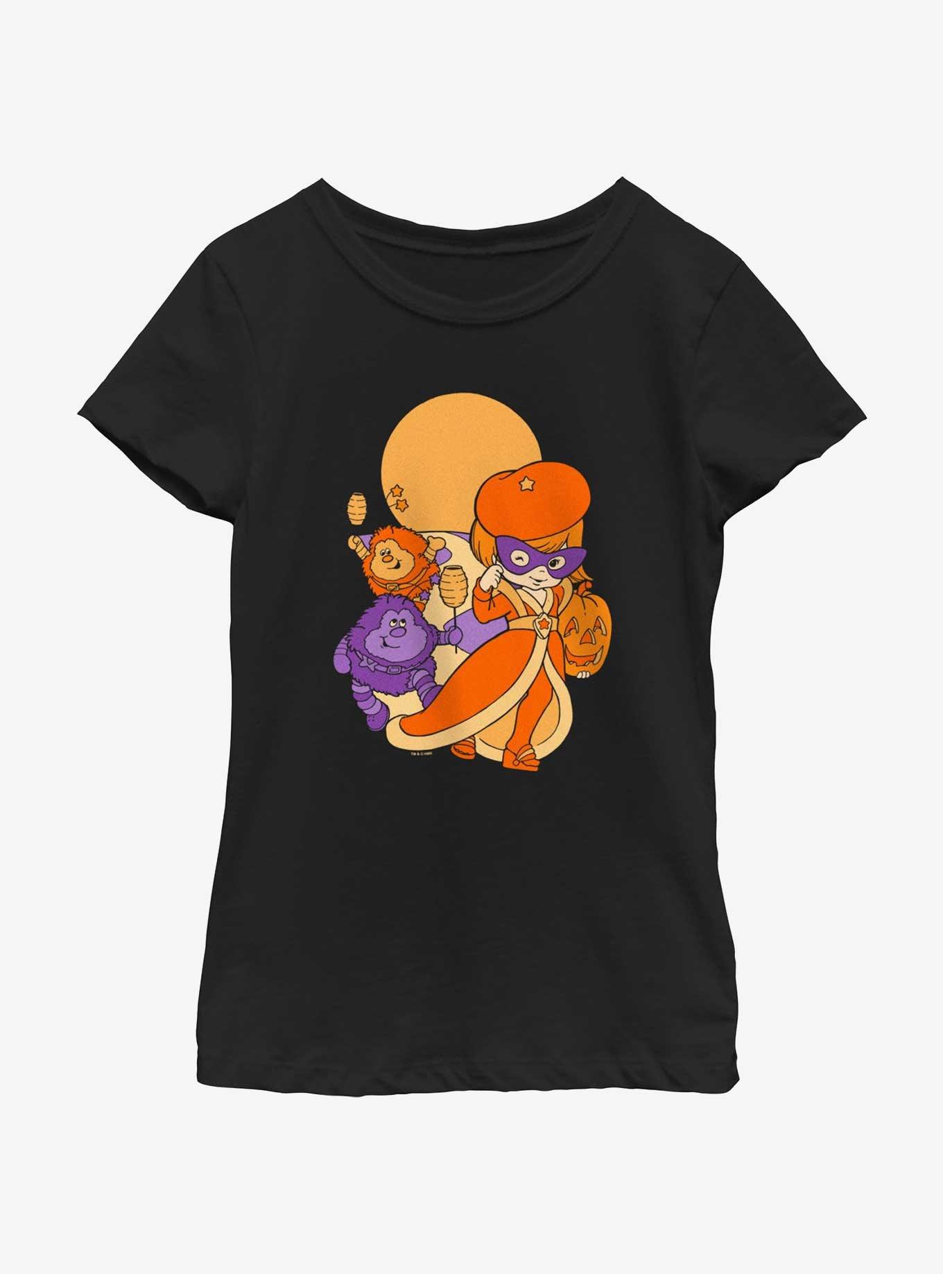 Rainbow Brite Lala Orange Halloween Youth Girls T-Shirt, BLACK, hi-res