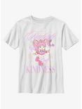 Rainbow Brite Tickled Pink Radiate Kindness Youth T-Shirt, WHITE, hi-res