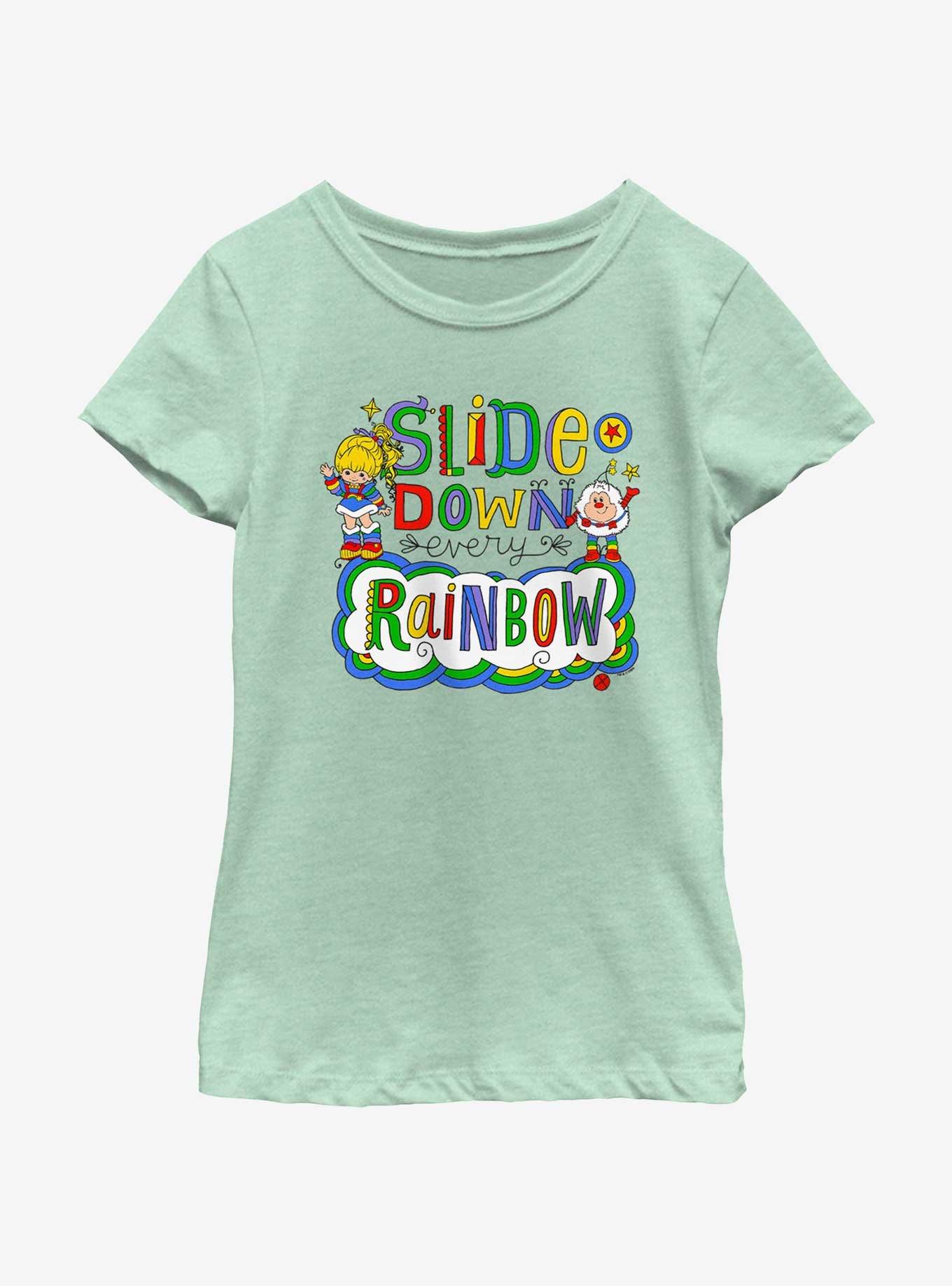 Rainbow Brite Slide Down Every Rainbow Youth Girls T-Shirt, , hi-res