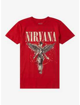 Nirvana In Utero Red Boyfriend Fit Girls T-Shirt, , hi-res