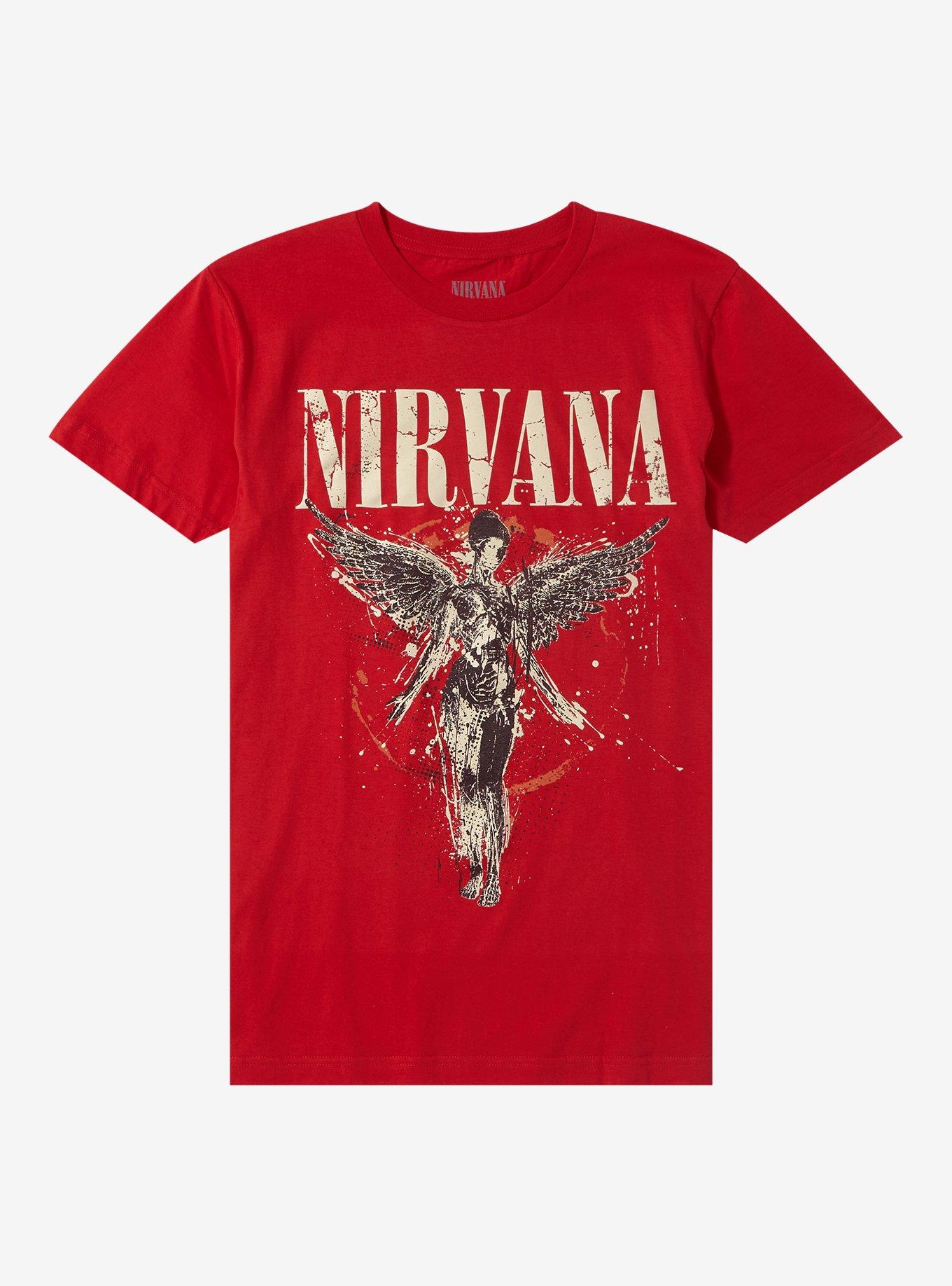 Nirvana In Utero Red Boyfriend Fit Girls T-Shirt, , hi-res