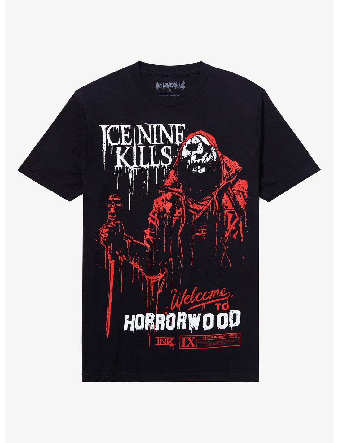 Ice Nine Kills Horrorwood Boyfriend Fit Girls T-Shirt, BLACK, hi-res