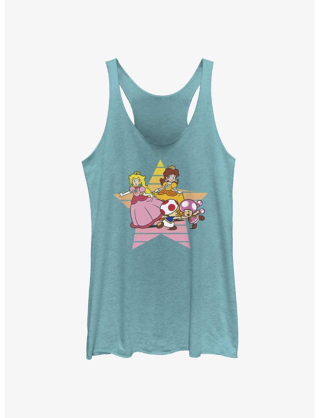 Nintendo Princess Peach & Daisy Star Womens Tank Top, TAHI BLUE, hi-res