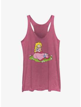 Nintendo Peach And A Butterfly Womens Tank Top, , hi-res