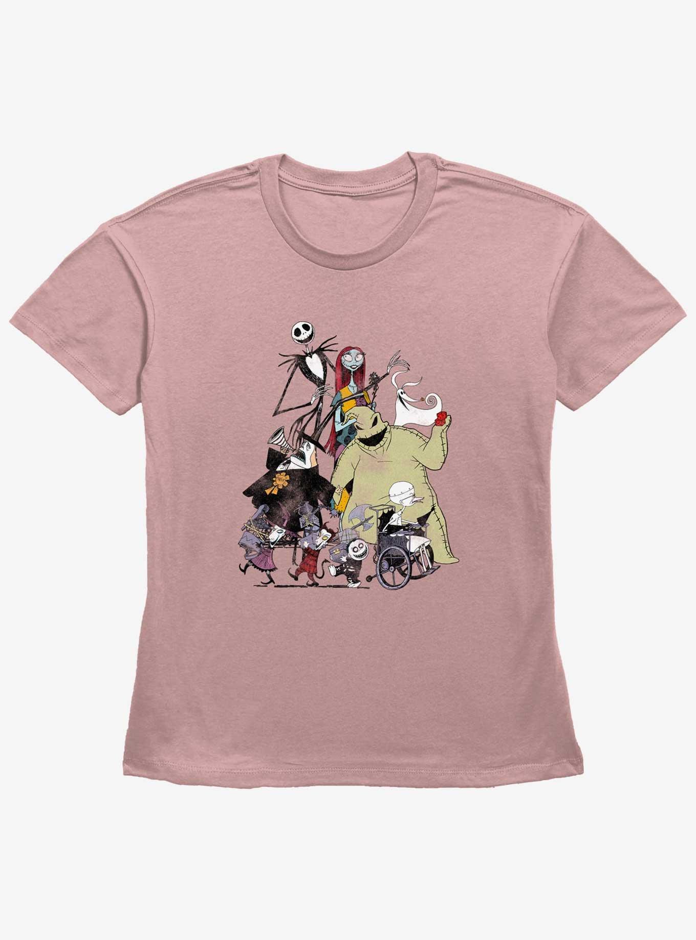 Disney The Nightmare Before Christmas Group Shot Womens Straight Fit T-Shirt