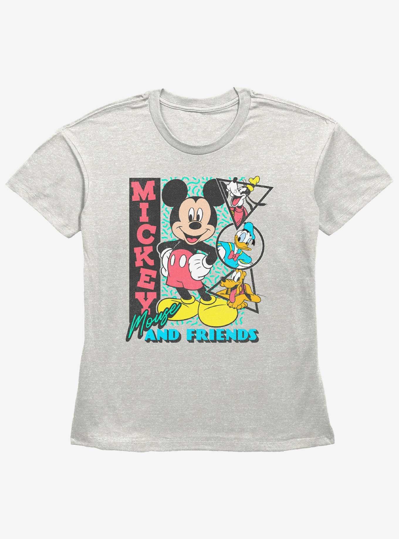 Disney Mickey Mouse Friend Shapes Womens Straight Fit T-Shirt