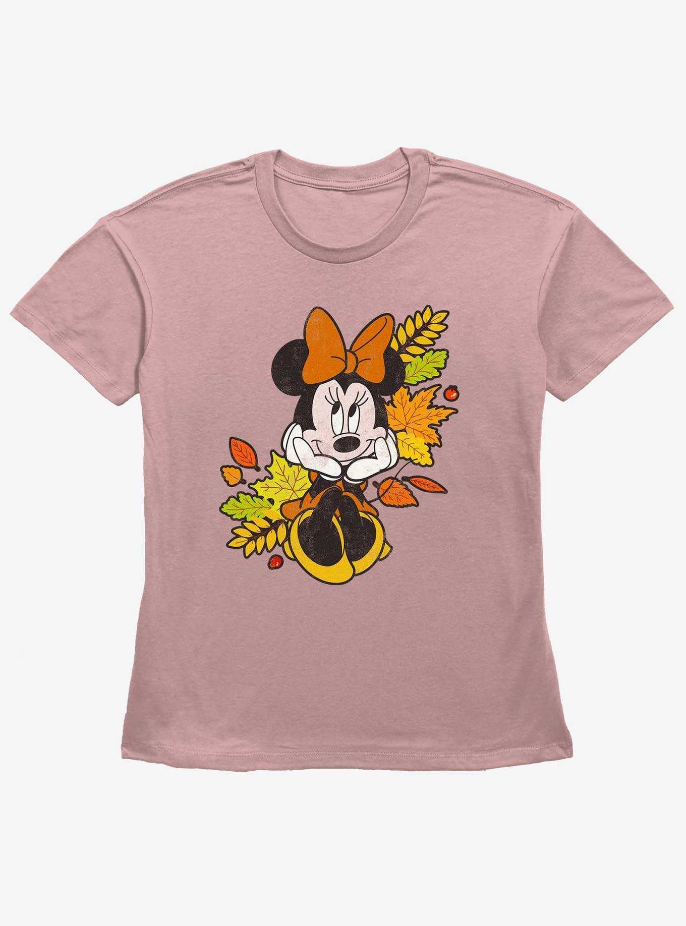 Disney Minnie Mouse Fall Leaves Womens Straight Fit T-Shirt, , hi-res
