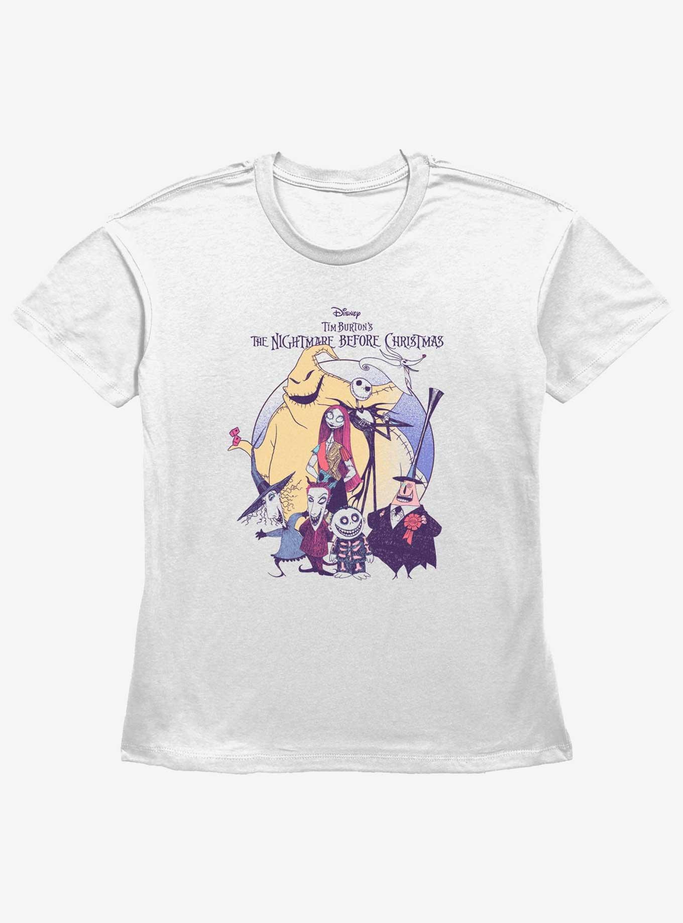 Disney The Nightmare Before Christmas Scary Group Womens Straight Fit T-Shirt