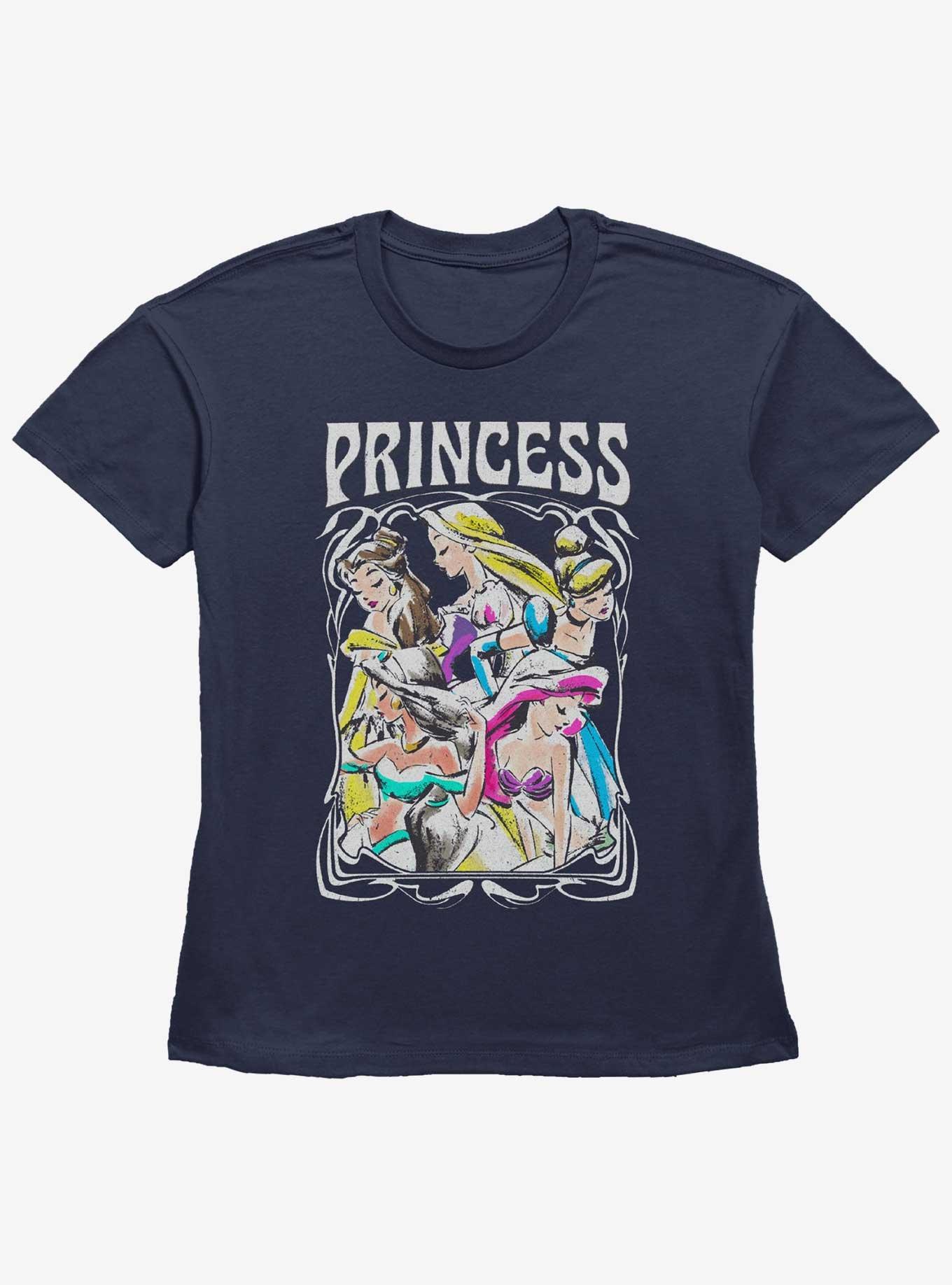 Disney Princesses Retro Princess Womens Straight Fit T-Shirt, , hi-res