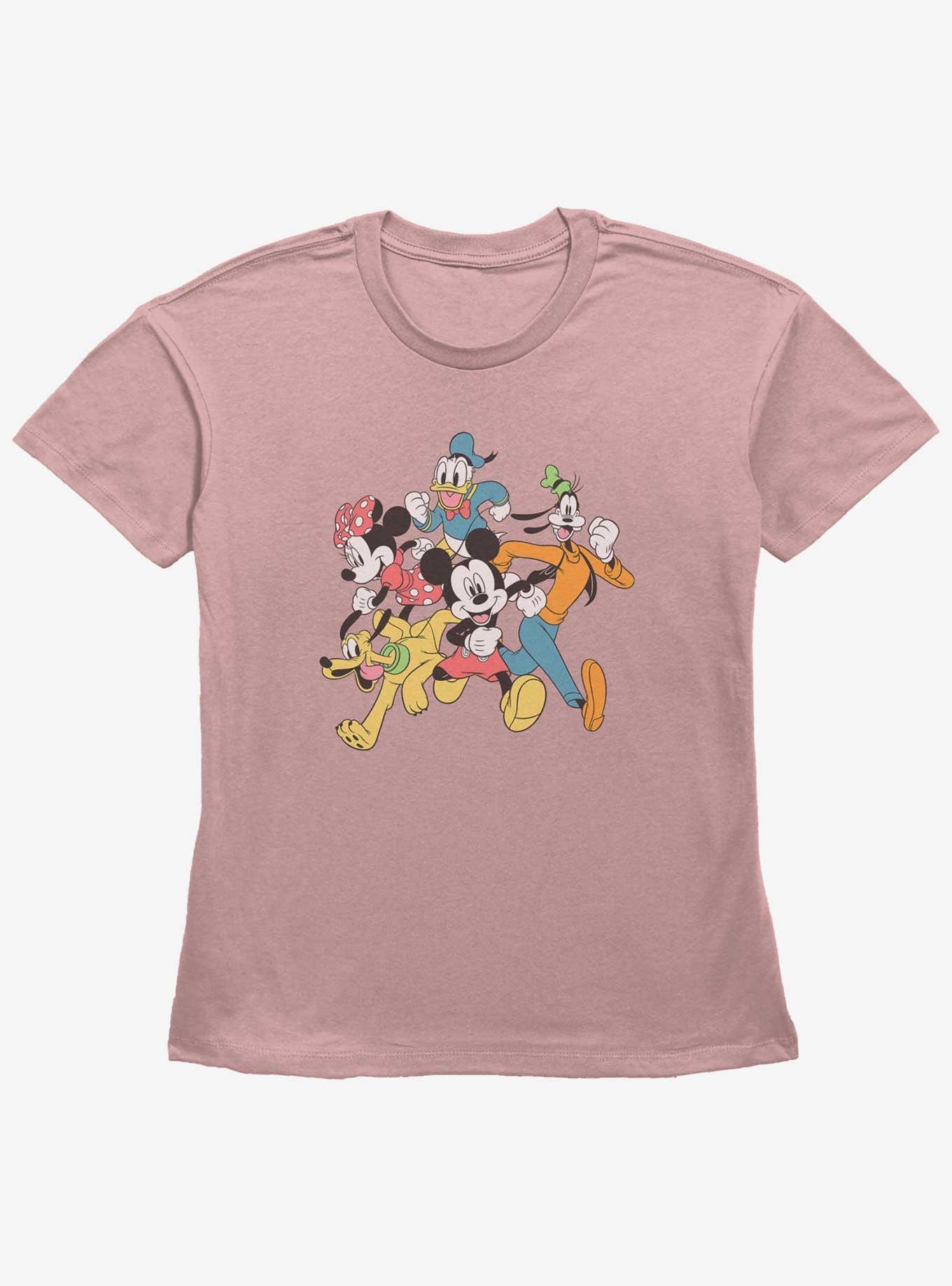 Disney Mickey Mouse Friends Run Womens Straight Fit T-Shirt