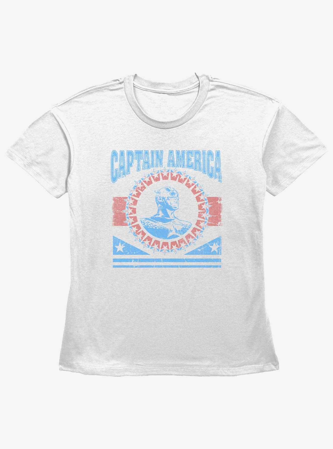 Marvel Captain America Badge Womens Straight Fit T-Shirt