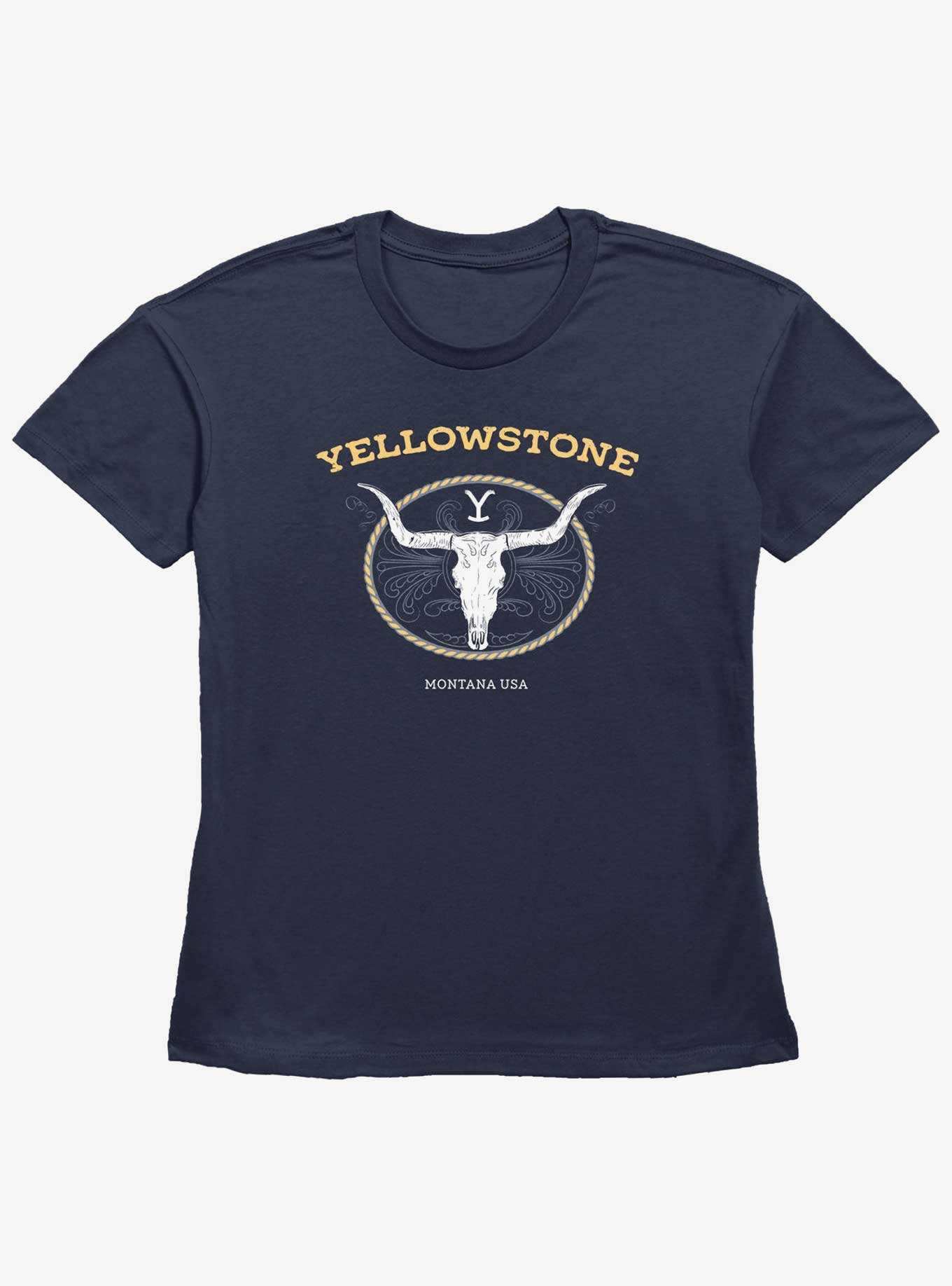 Yellowstone Cattle Logo Womens Straight Fit T-Shirt, , hi-res