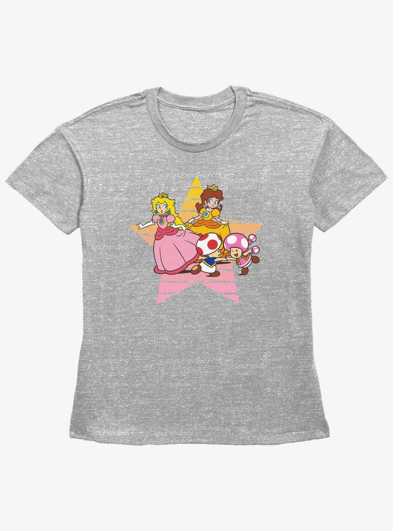 Nintendo Princess Peach and Daisy Star Womens Straight Fit T-Shirt