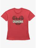Disney Mickey Mouse Grandma Holiday Patch Womens Straight Fit T-Shirt, RED, hi-res