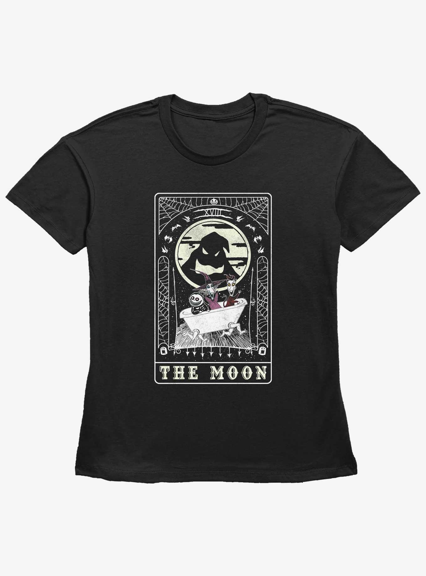 Disney The Nightmare Before Christmas Moon Tarot Card Womens Straight Fit T-Shirt