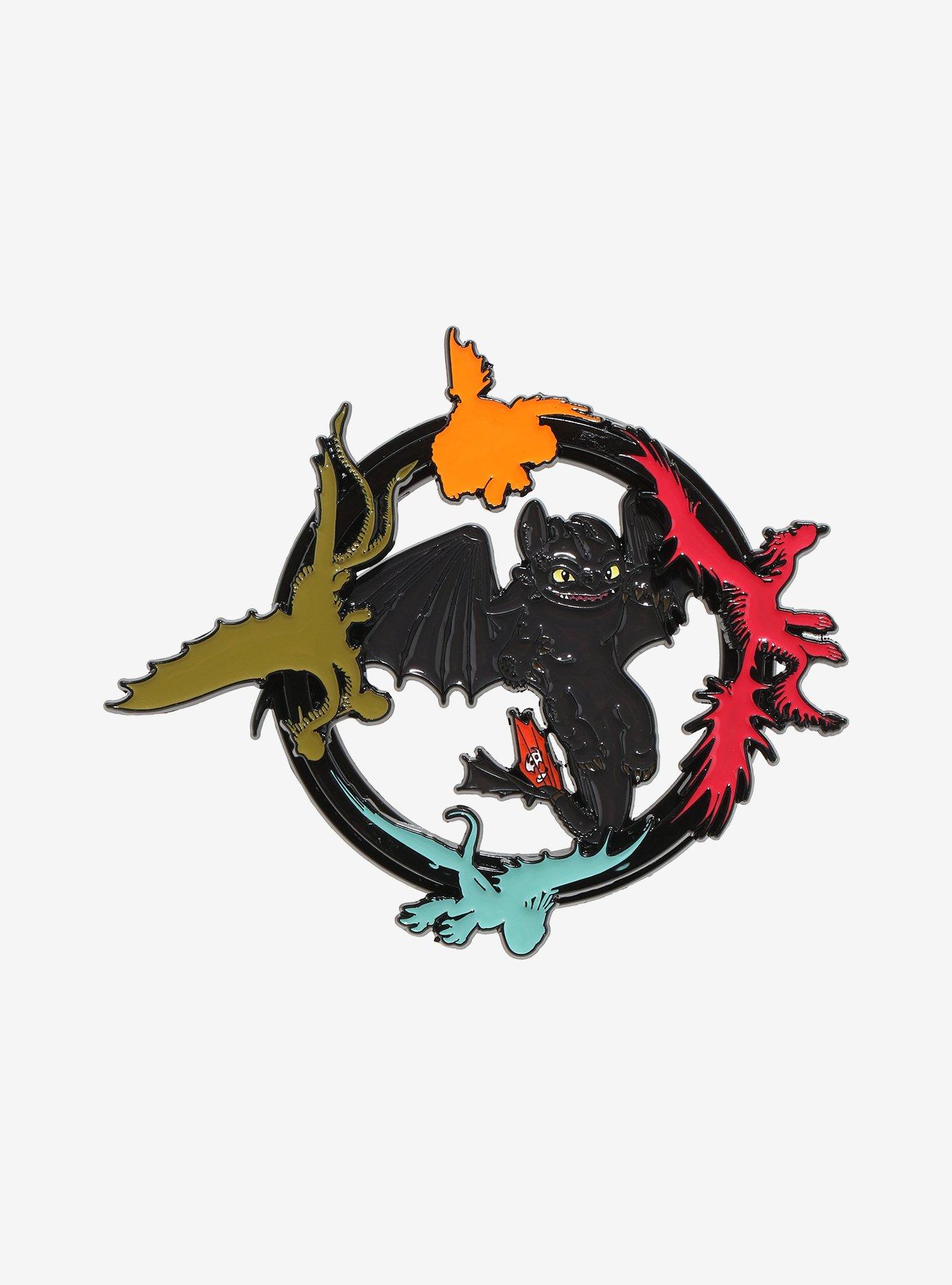 How to Train Your Dragon Toothless Dragons Spinning Enamel Pin &mdash; BoxLunch Exclusive, , hi-res