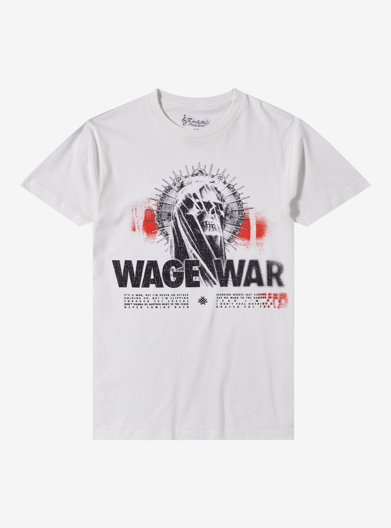 Wage War Manic Lyrics Boyfriend Fit Girls T-Shirt, NATURAL, hi-res