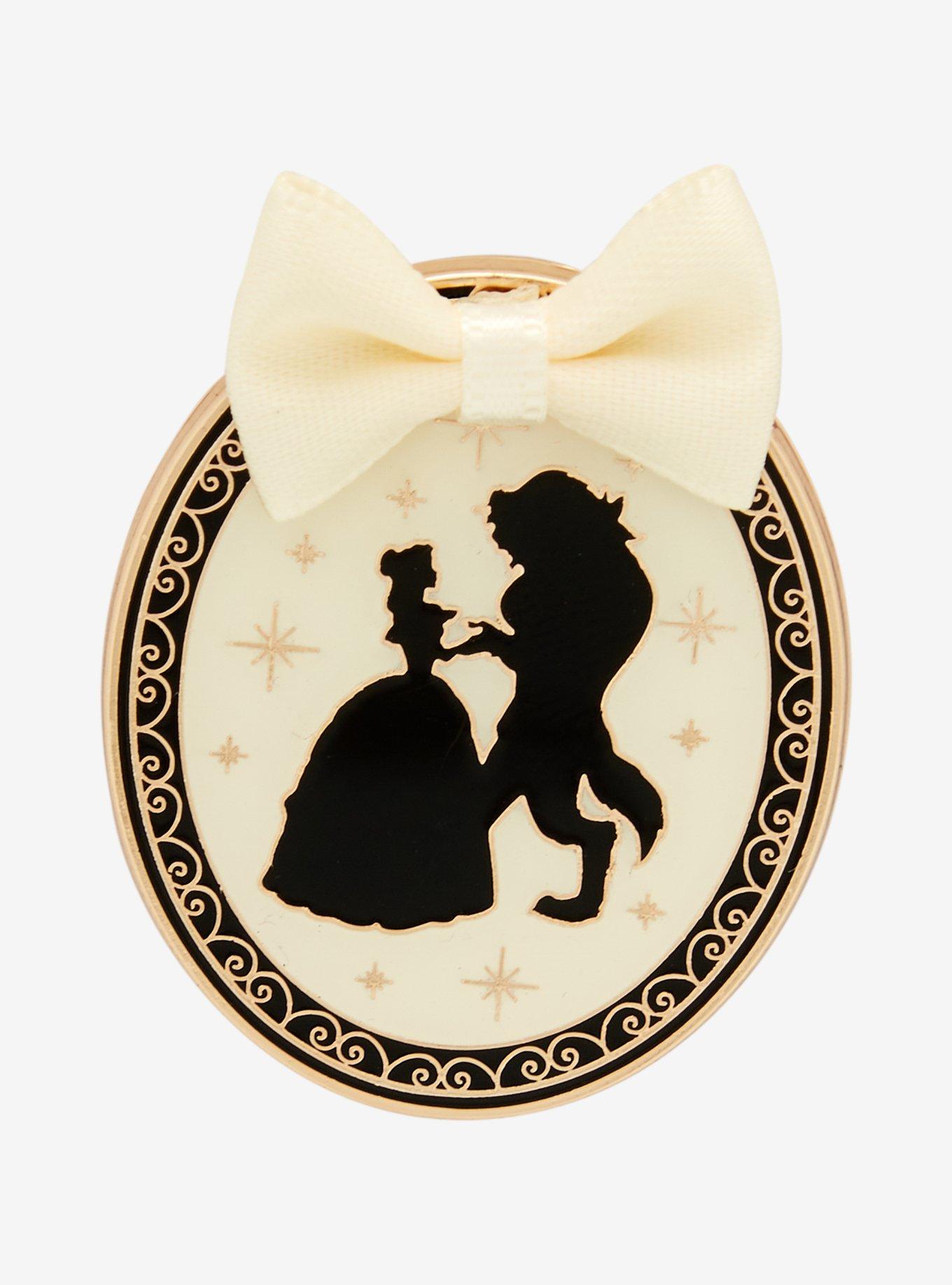 Loungefly Disney Beauty and the Beast Belle & Beast Silhouette Enamel Pin - BoxLunch Exclusive, , hi-res