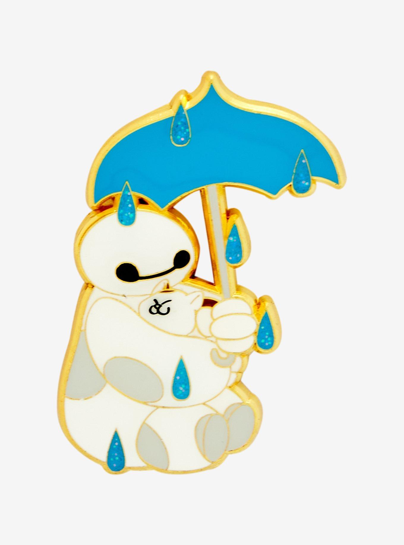 Loungefly Big Hero 6 Baymax & Mochi Rain Umbrella Enamel Pin — BoxLunch Exclusive, , hi-res