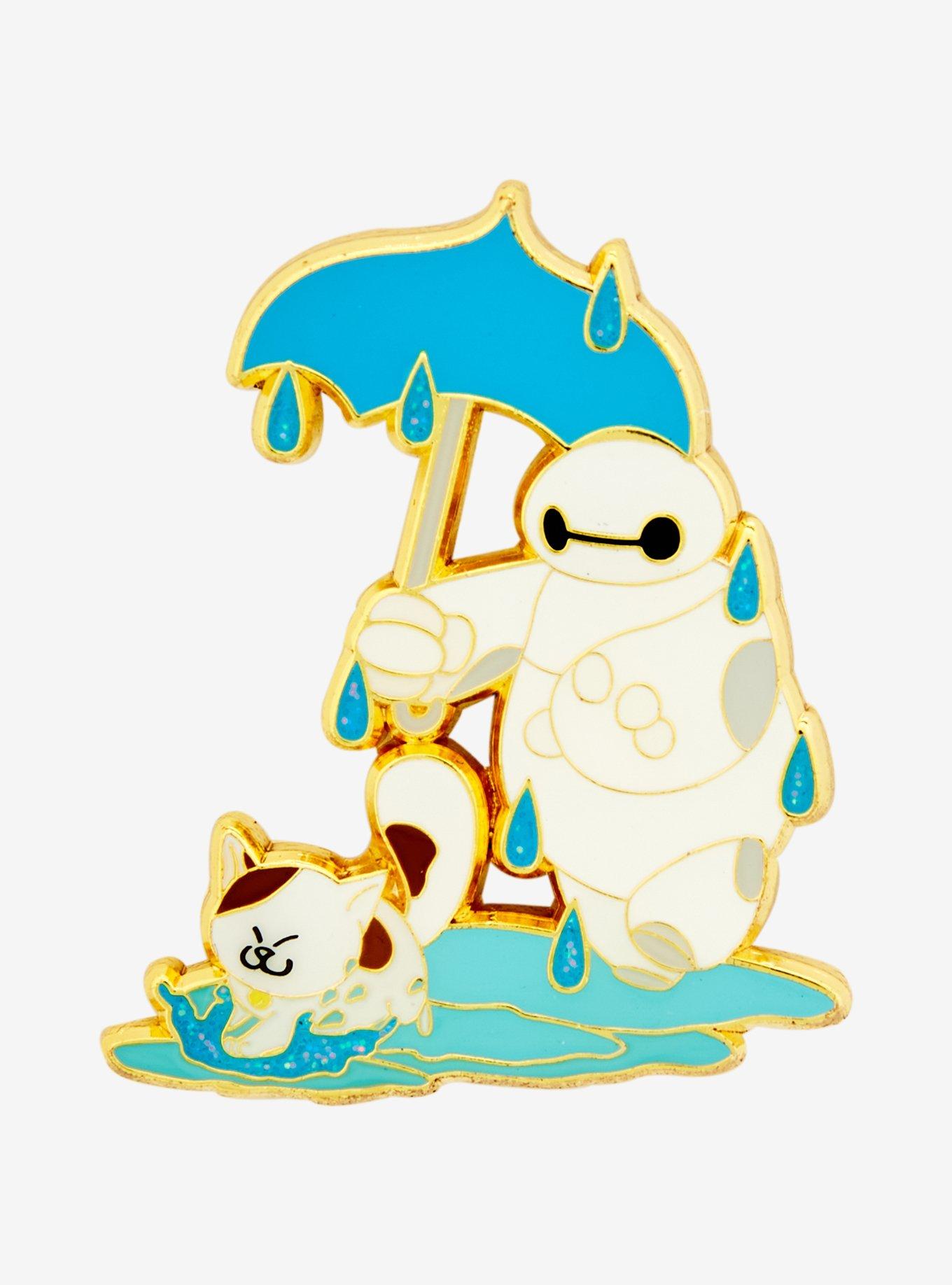 Loungefly Big Hero 6 Baymax & Mochi Rain Puddle Enamel Pin — BoxLunch Exclusive, , hi-res