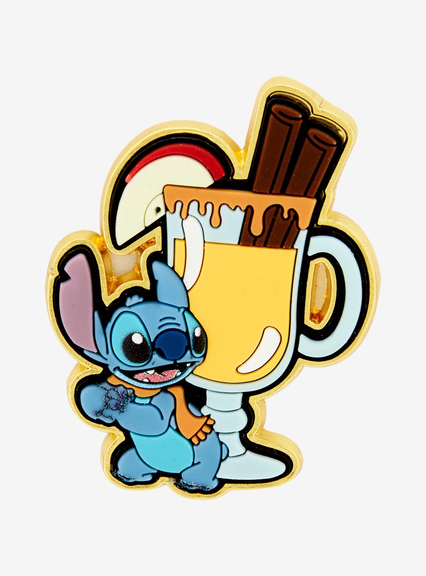 Loungefly Disney Lilo & Stitch Apple Cider Stitch Cinnammon Scented Enamel Pin — BoxLunch Exclusive, , hi-res