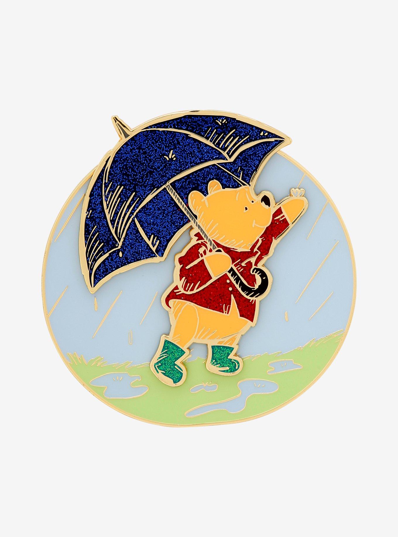 Loungefly Disney Winnie the Pooh Rainy Day Pooh Bear Limited Edition Enamel Pin - BoxLunch Exclusive, , hi-res