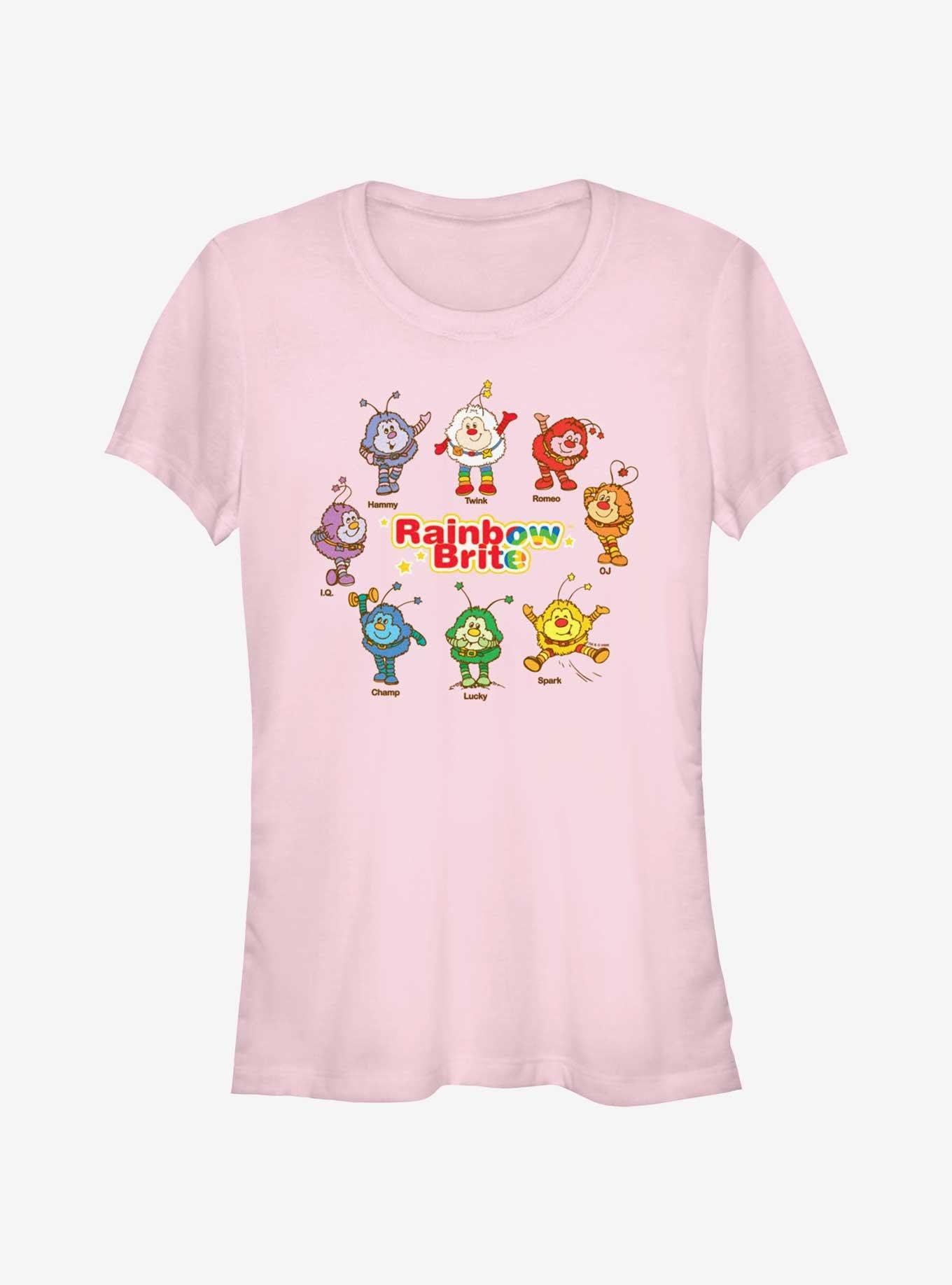 Rainbow Brite Sprites Textbook Girls T-Shirt, LIGHT PINK, hi-res