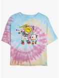 Rainbow Brite & Twink Womens Tie-Dye Crop T-Shirt, BLUPNKLY, hi-res