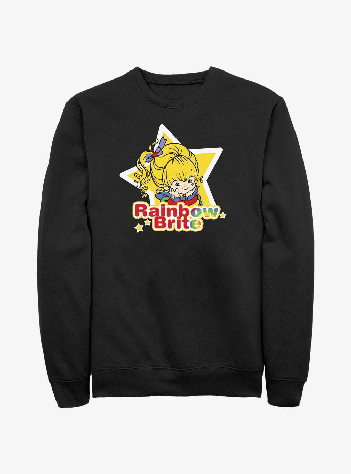 Rainbow Brite Star Badge Sweatshirt, BLACK, hi-res