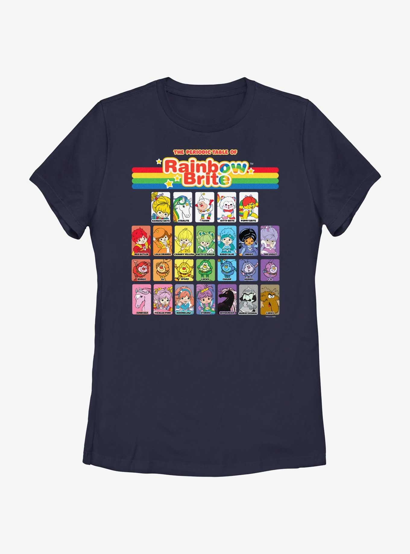 Rainbow Brite Table Of Color Womens T-Shirt, NAVY, hi-res