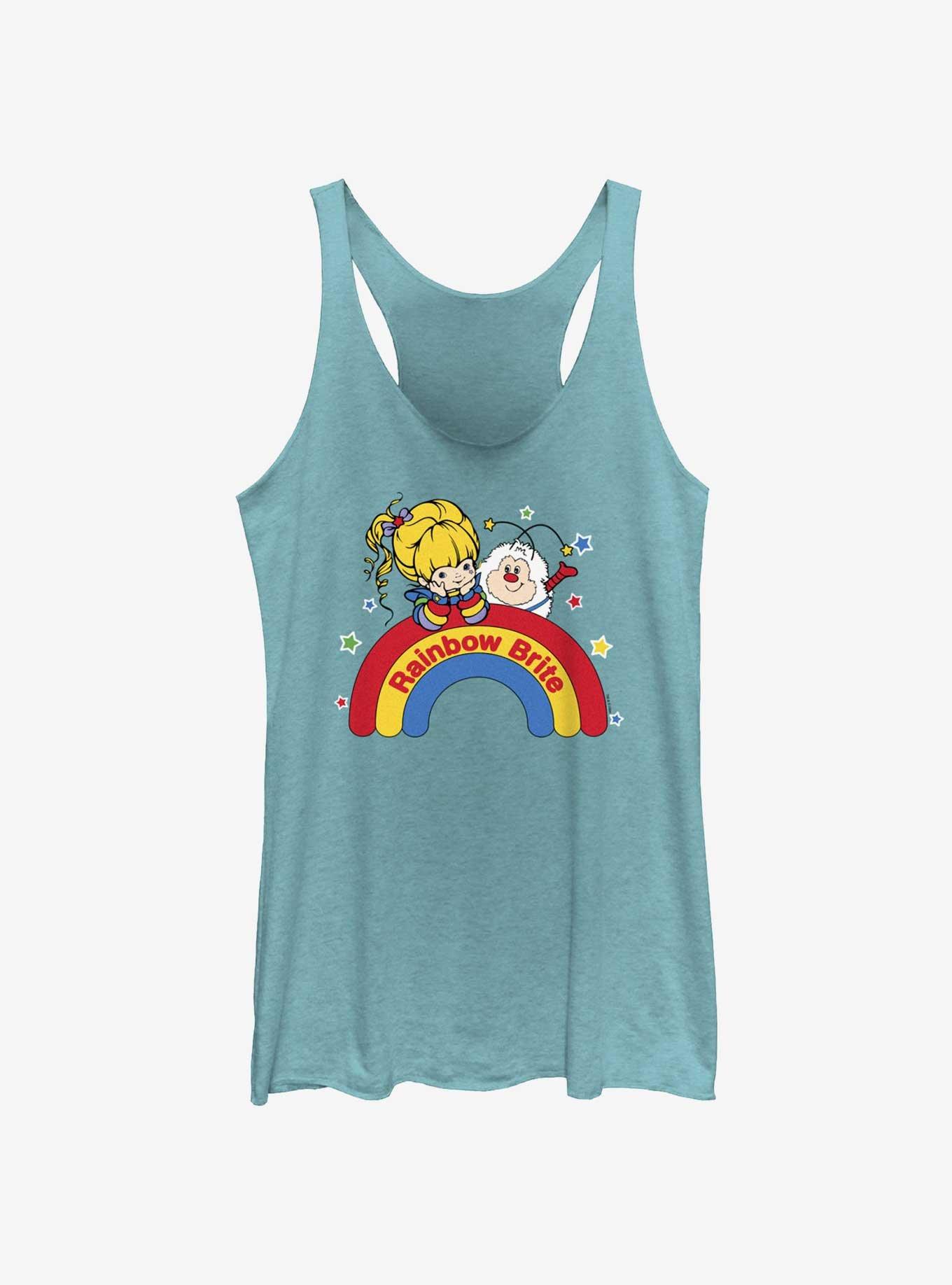 Rainbow Brite Wishing On A Rainbow Womens Tank Top, TAHI BLUE, hi-res