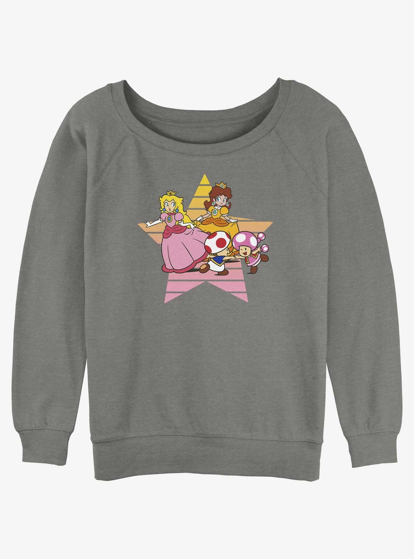 Nintendo Princess Peach & Daisy Star Womens Slouchy Sweatshirt