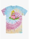 Nintendo Peach And A Butterfly Tie-Dye T-Shirt, BLUPNKLY, hi-res