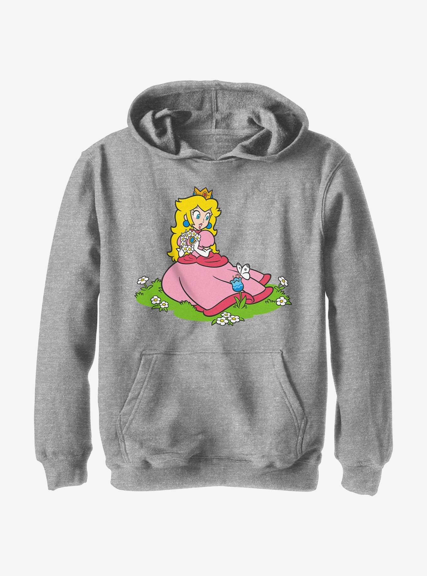 Nintendo Peach And A Butterfly Youth Hoodie, , hi-res