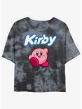 Kirby Simply Kirby Womens Tie-Dye Crop T-Shirt, BLKCHAR, hi-res