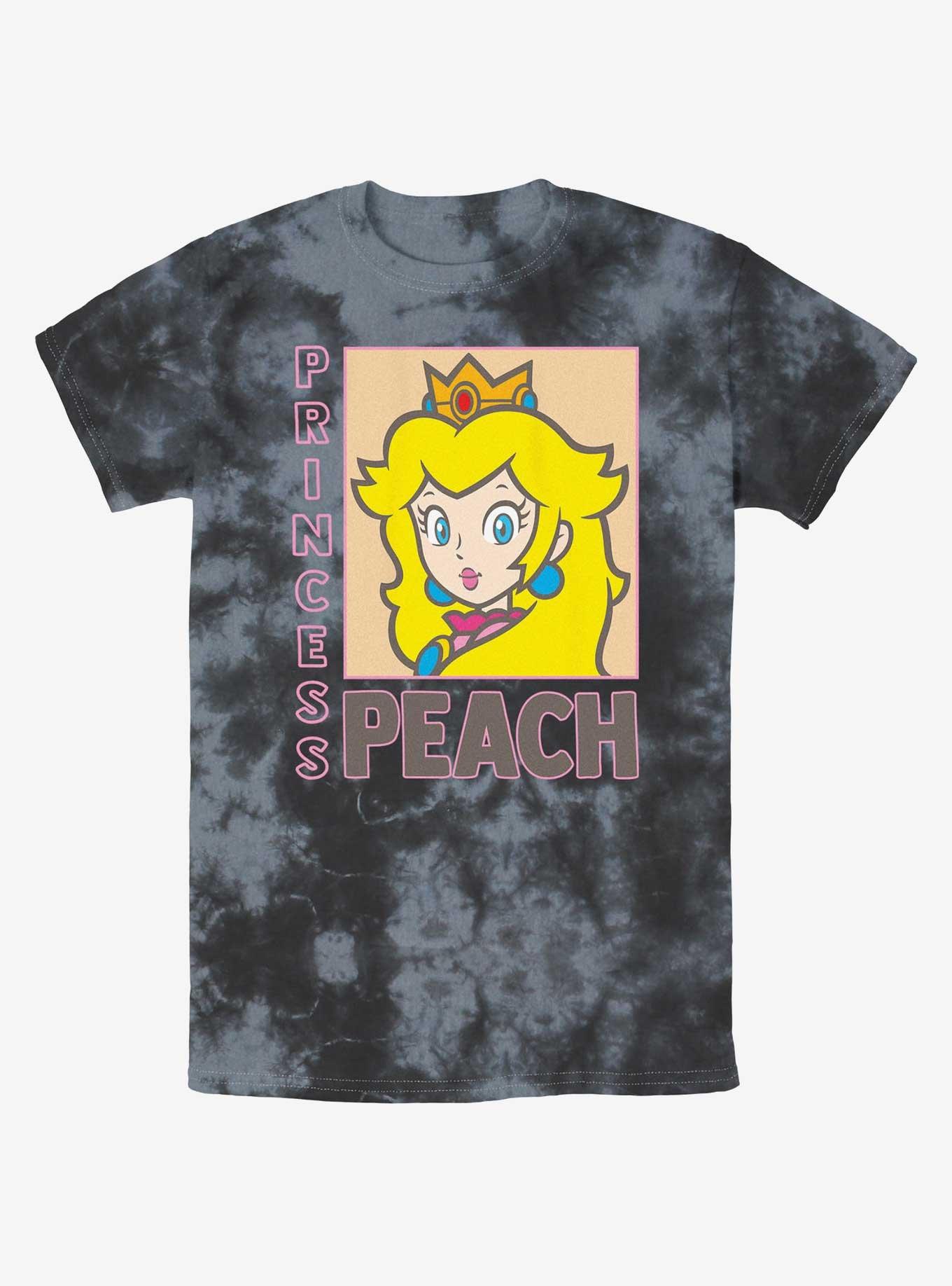 Nintendo Princess Peach Poster Tie-Dye T-Shirt