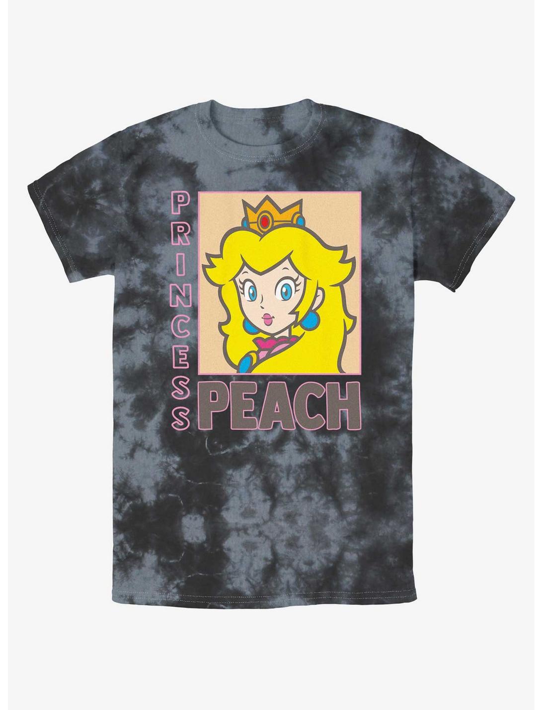 Nintendo Princess Peach Poster Tie-Dye T-Shirt, BLKCHAR, hi-res
